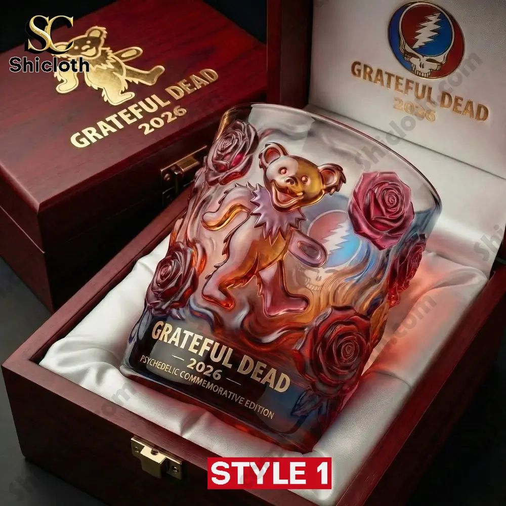 Grateful Dead Psychedelic Collector Whiskey Glass