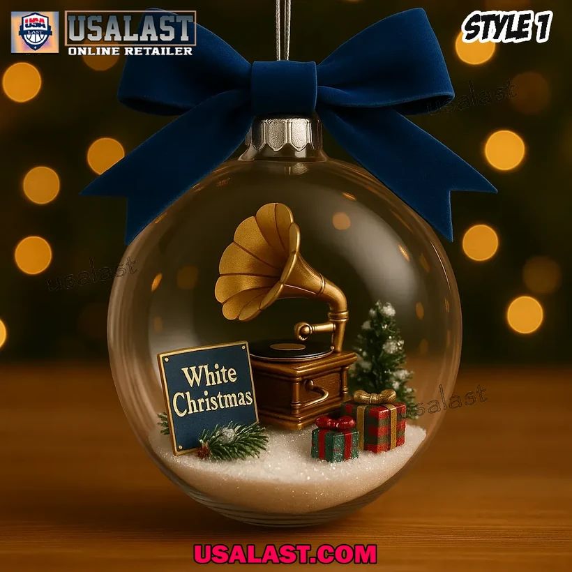 White Christmas Film Globe Ornament 2025