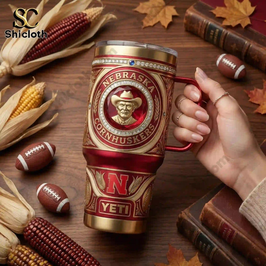 Nebraska Cornhuskers Go Big Red 40oz Tumbler With Handle