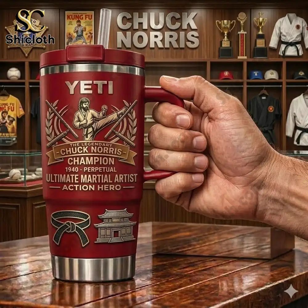 The Legendary Chuck Norris Ultimate Martial Artist Action Hero Yeti Tumbler