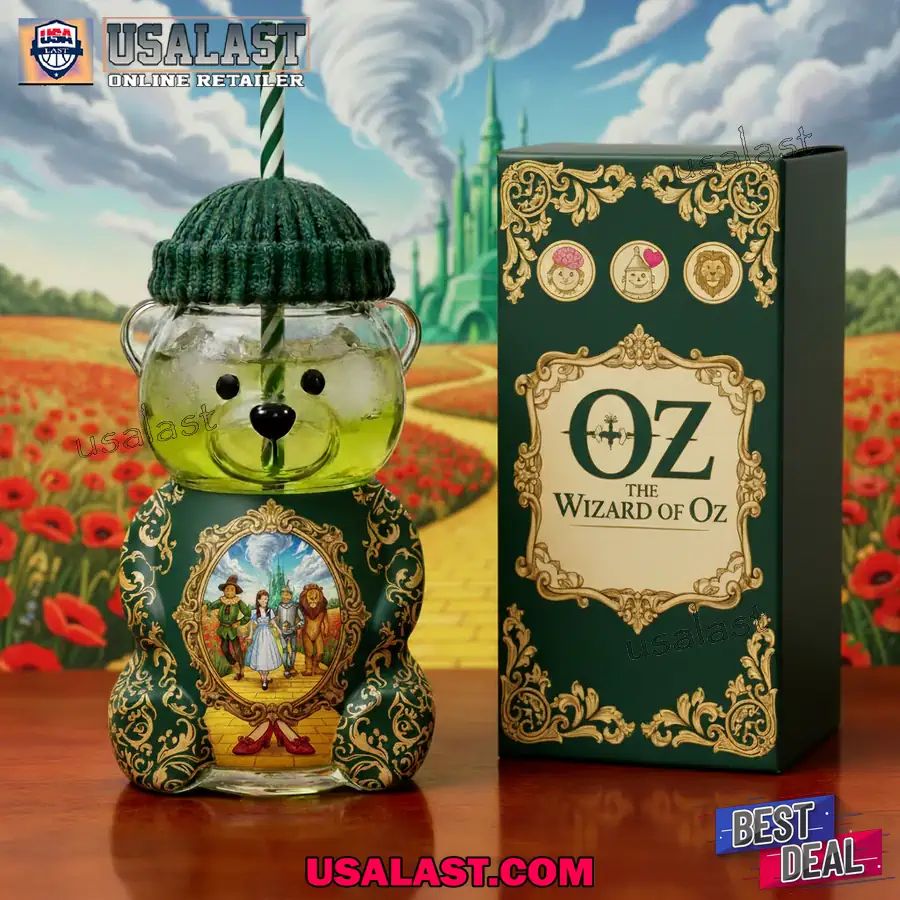 Wizard of Oz Anniversary Bear Glass Cup