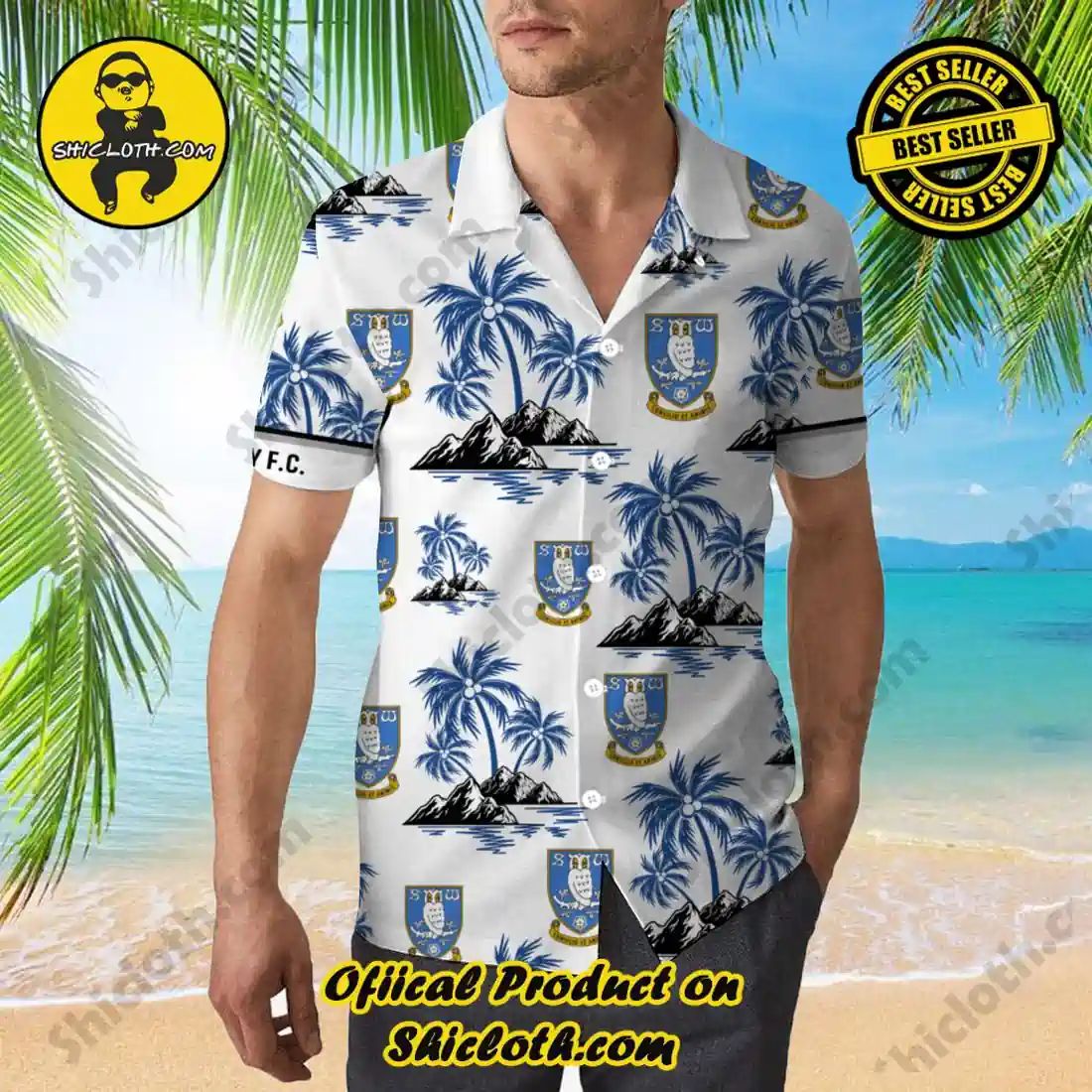Sheffield Wednesday Palm Tree Hawaiian Shirt