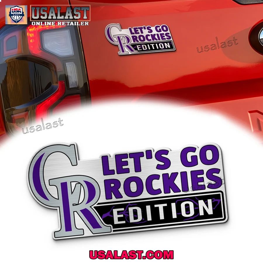 Colorado Rockies Edition Engraved Car Name Badge