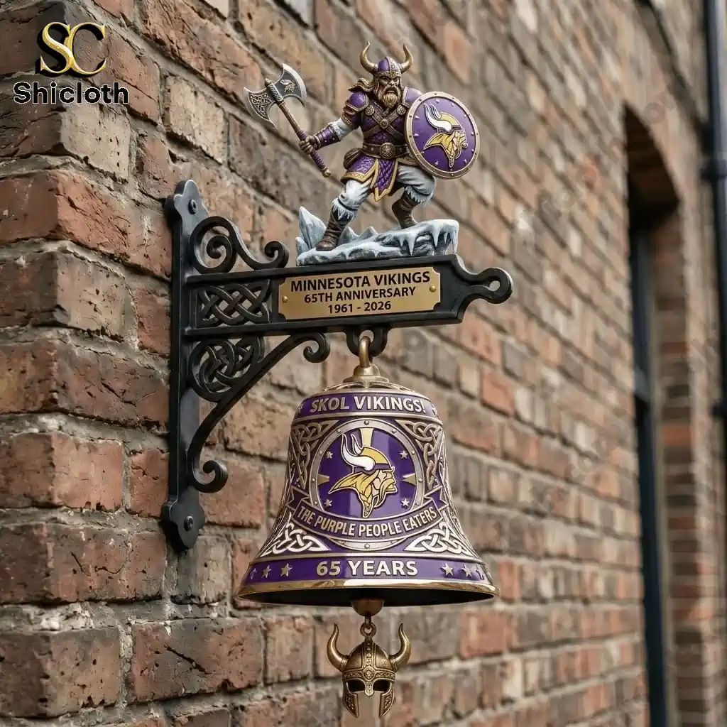 Minnesota Vikings 65th Anniversary Commemorative Wall Bell