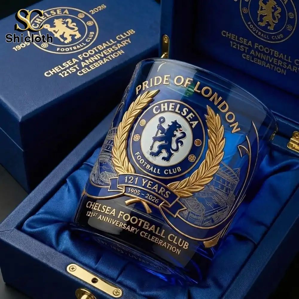 Chelsea 121 Years Celebration Stadium Whiskey Glass