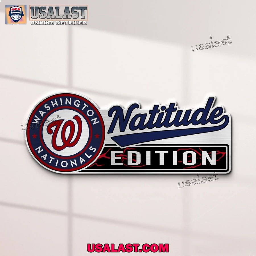 Washington Nationals Edition Engraved Car Name Badge