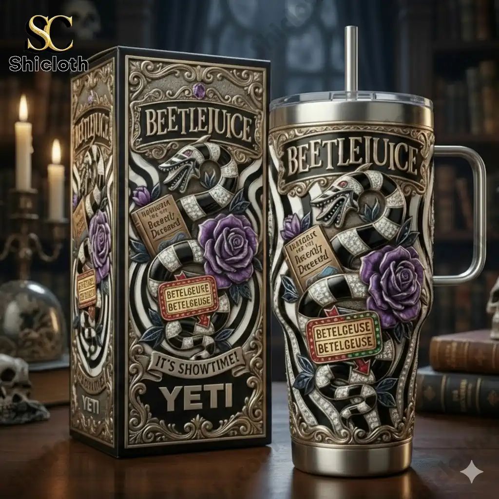 Beetlejuice Handbook For The Recently Deceased Premium Gothic Travel Tumbler