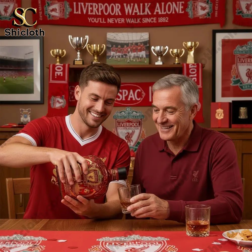 Liverpool Football Club 135 Years Anniversary Whiskey Bottle