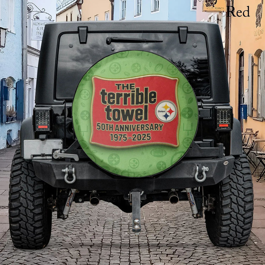 Terrible Towel 50th Anniversary Spare Tire Cover