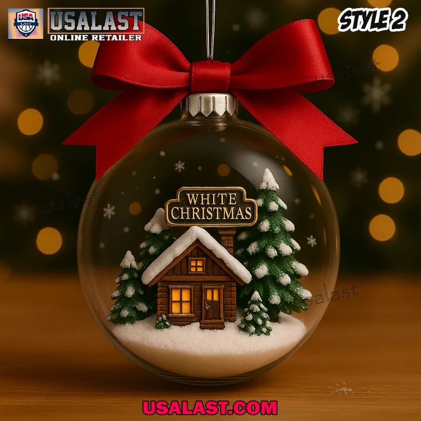 White Christmas Film Globe Ornament 2025