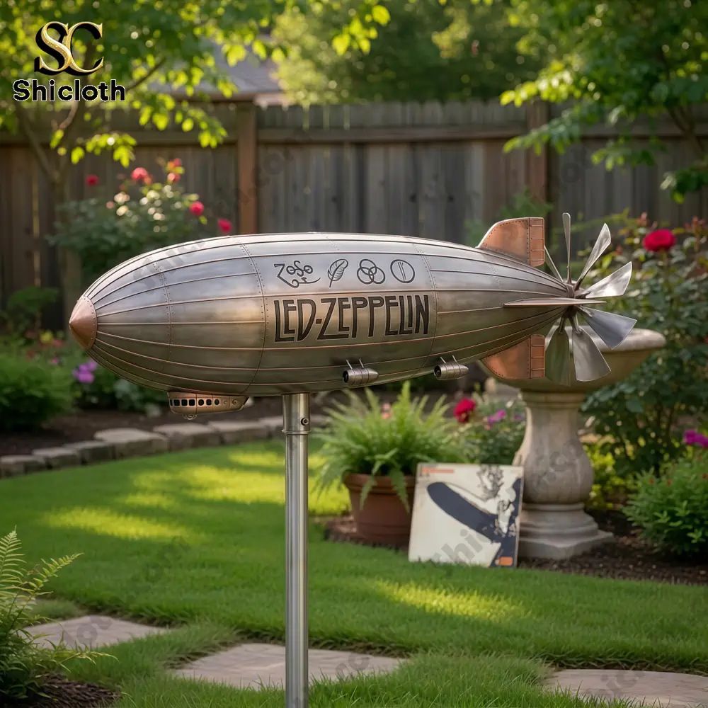 Legend Rock Band Led Zeppelin Blimp Wind Spinner For Garden