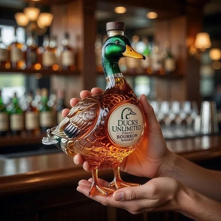 Ducks Unlimited 3D Mallard Bourbon Bottle