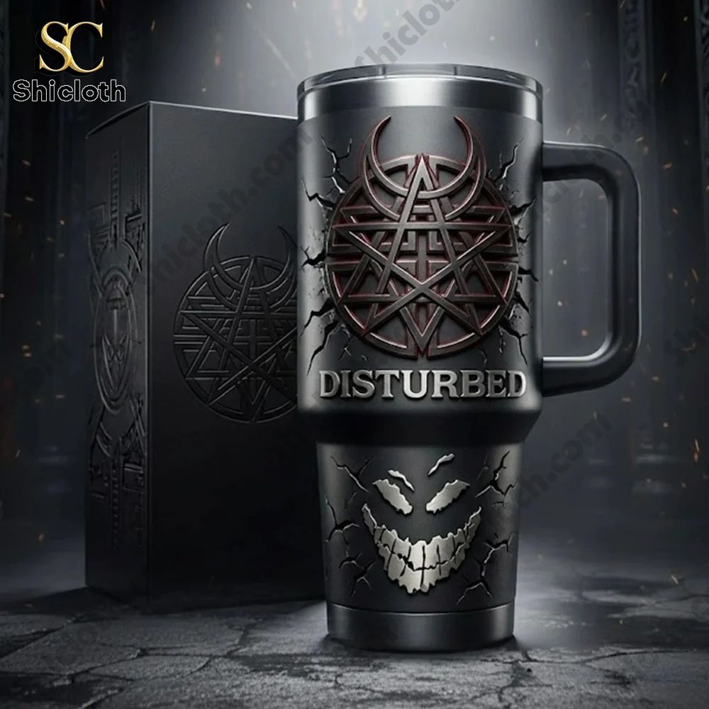 Disturbed Band Black 40 Oz Tumbler