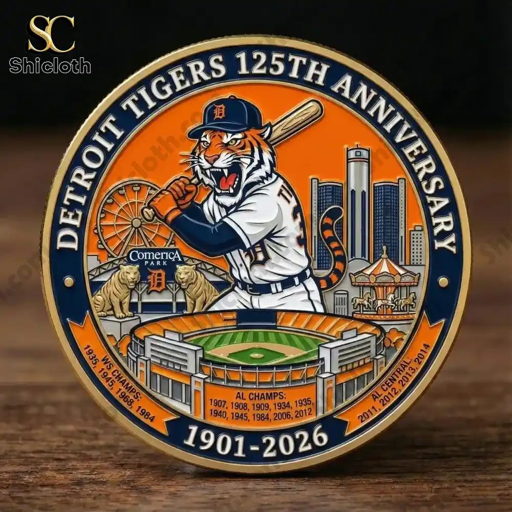 Detroit Tigers 125th Anniversary Commemorative Limited Coin