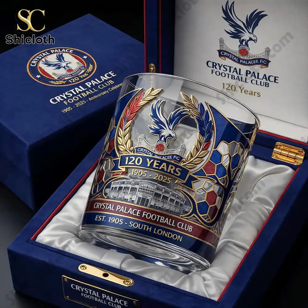 Crystal Palace FC 120th Anniversary Whiskey Glass