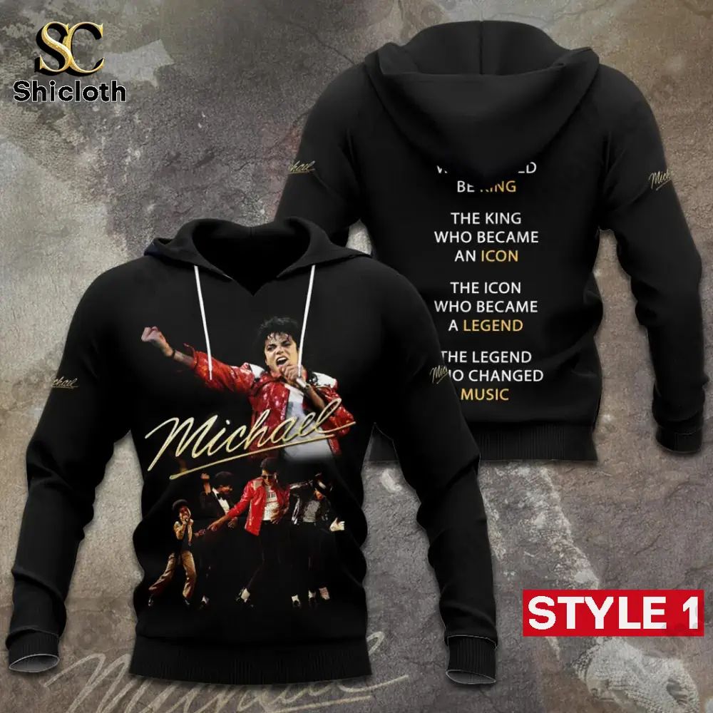 King Legend Of Pop Michael Jackson 3D Apparel Hoodie