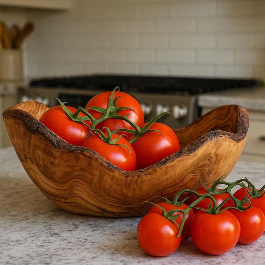 Exquisite Handcrafted Olive Wood Serving Bowl – Nature’s Timeless Art