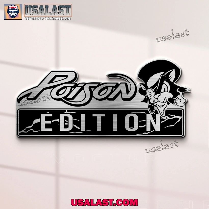 Poison Rock Edition 3D Engraved Car Emblem Sticker