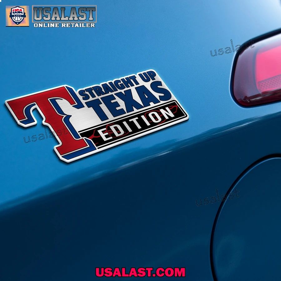 Texas Rangers Edition Engraved Car Name Badge