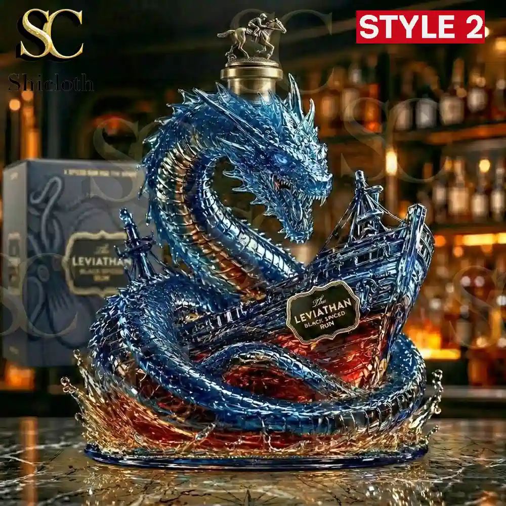 Leviathan Collectible Commemorative Black Rum 3D Sculpted Collector’s Edition Bottle