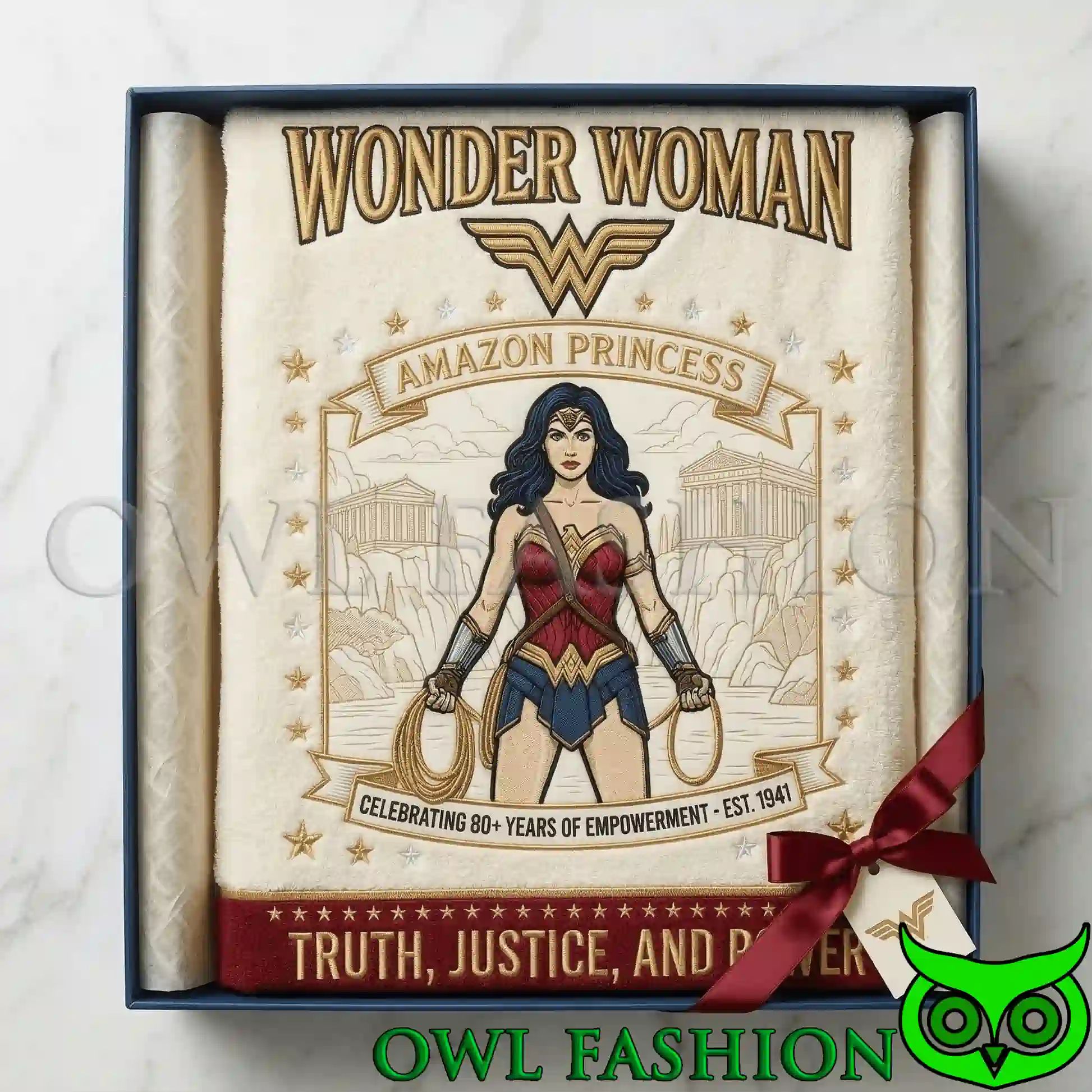 Wonder Woman Trust Justice and Power Premium Bath Towels