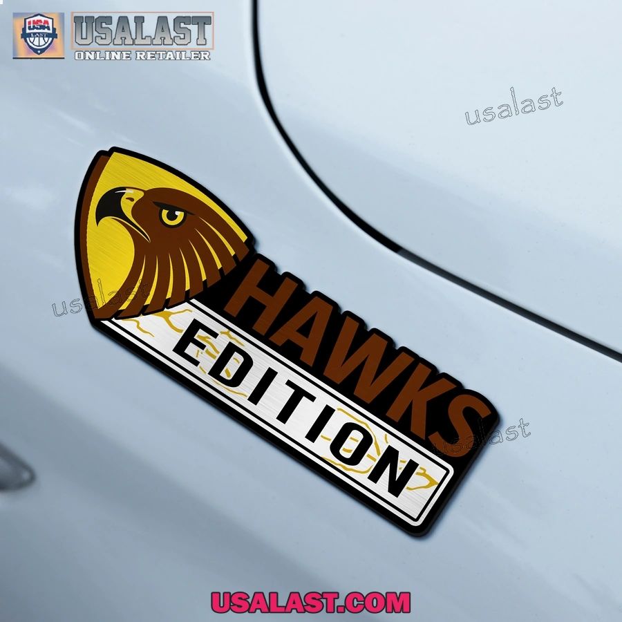 Hawthorn Hawks Edition Custom 3D Car Badge Sticker