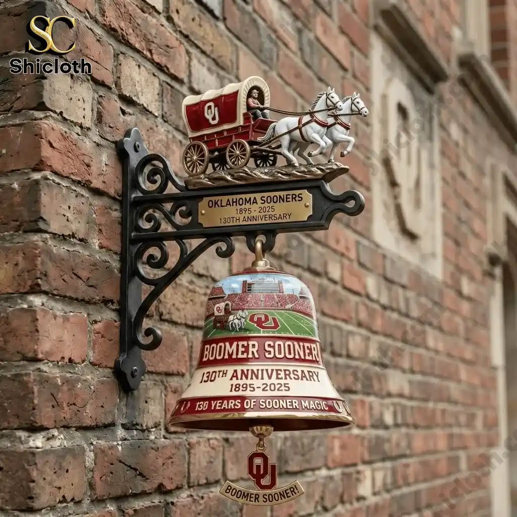 Oklahoma Sooners 130th Anniversary Commemorative Wall Bell