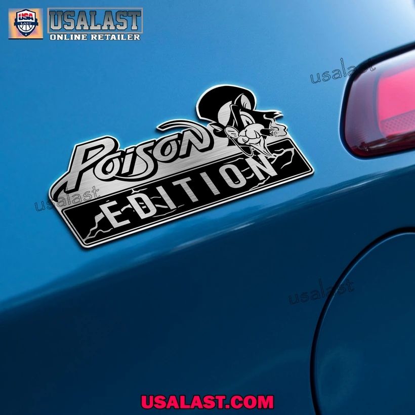 Poison Rock Edition 3D Engraved Car Emblem Sticker