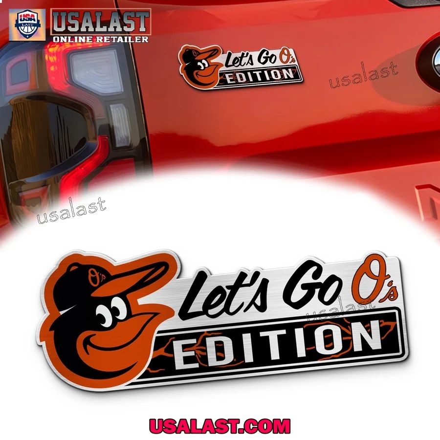 Baltimore Orioles Edition Engraved Car Name Badge