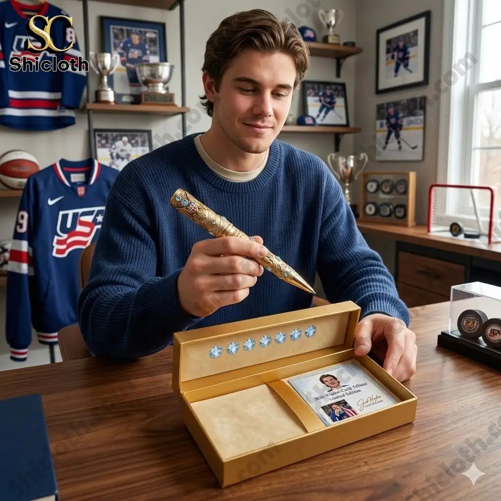 Jack Hughes 2026 Winter Gold USA Hockey Champion Legacy Pen