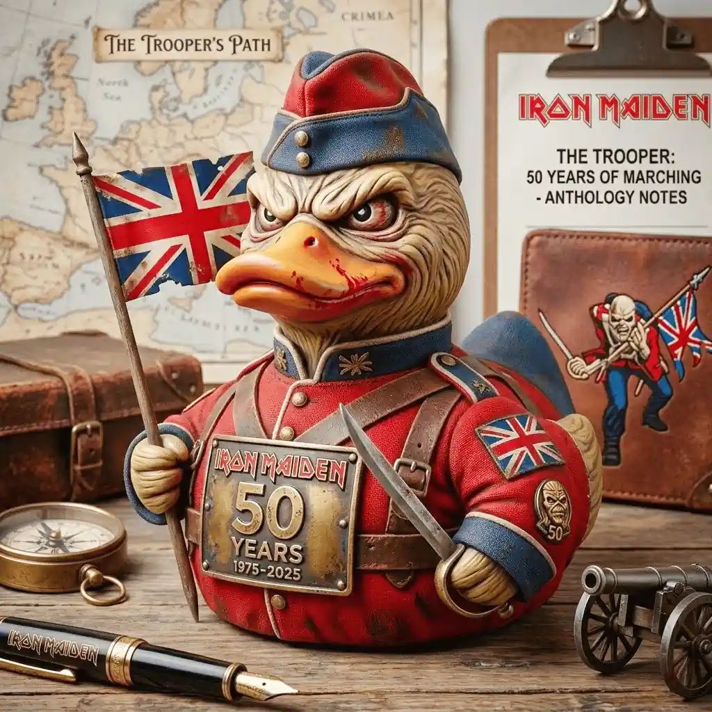 The Trooper Iron Maiden 50th Anniversary Commemorative Duck