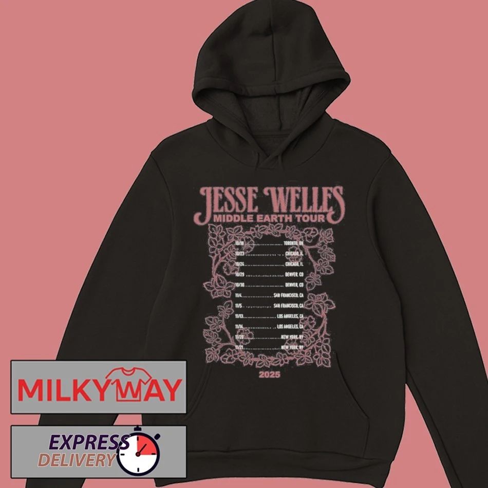 Jesse Welles 2025 Middle Earth Tour Tee Shirt