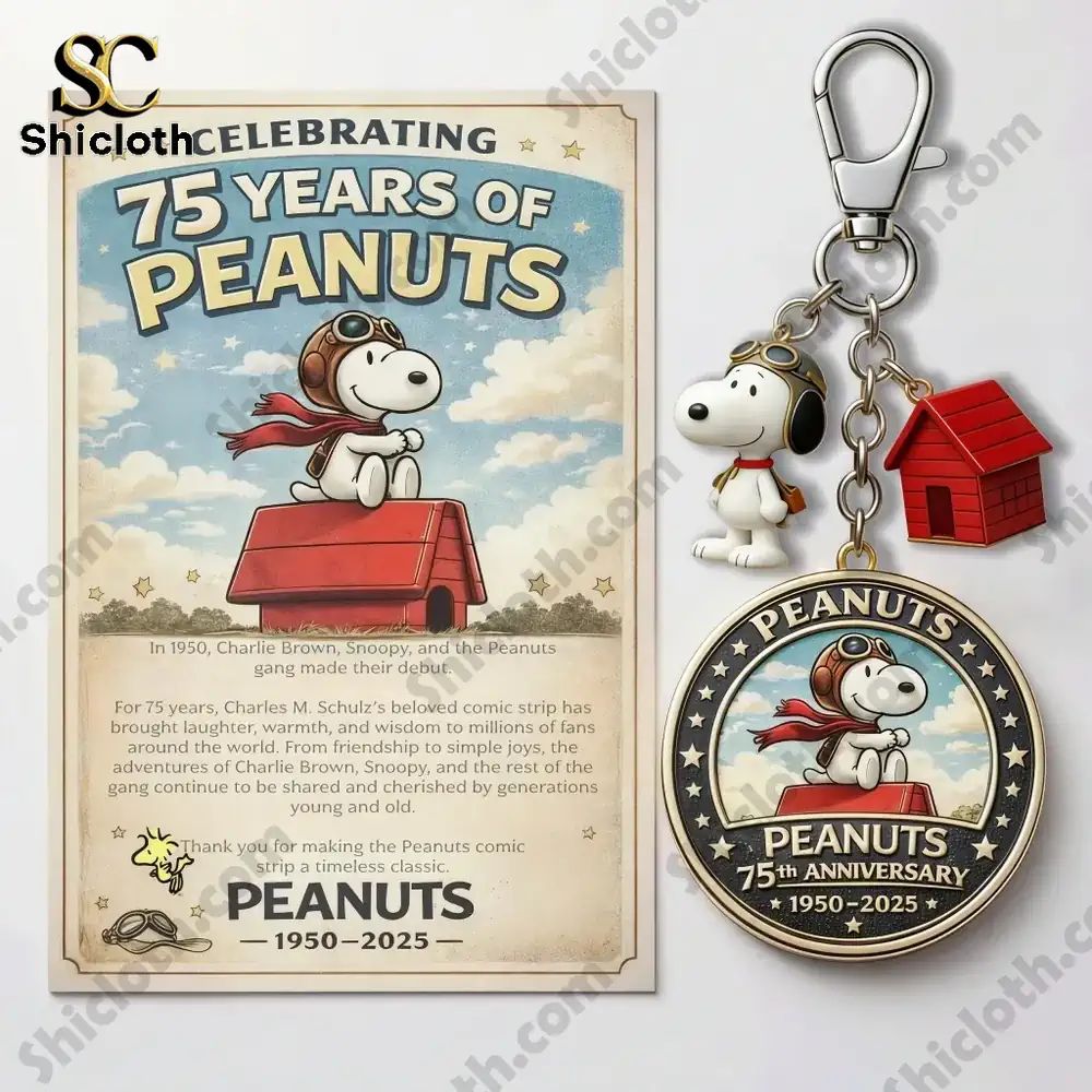 Peanuts 75th Anniversary Keychain