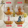 Handmade The Pooh Glass Cup