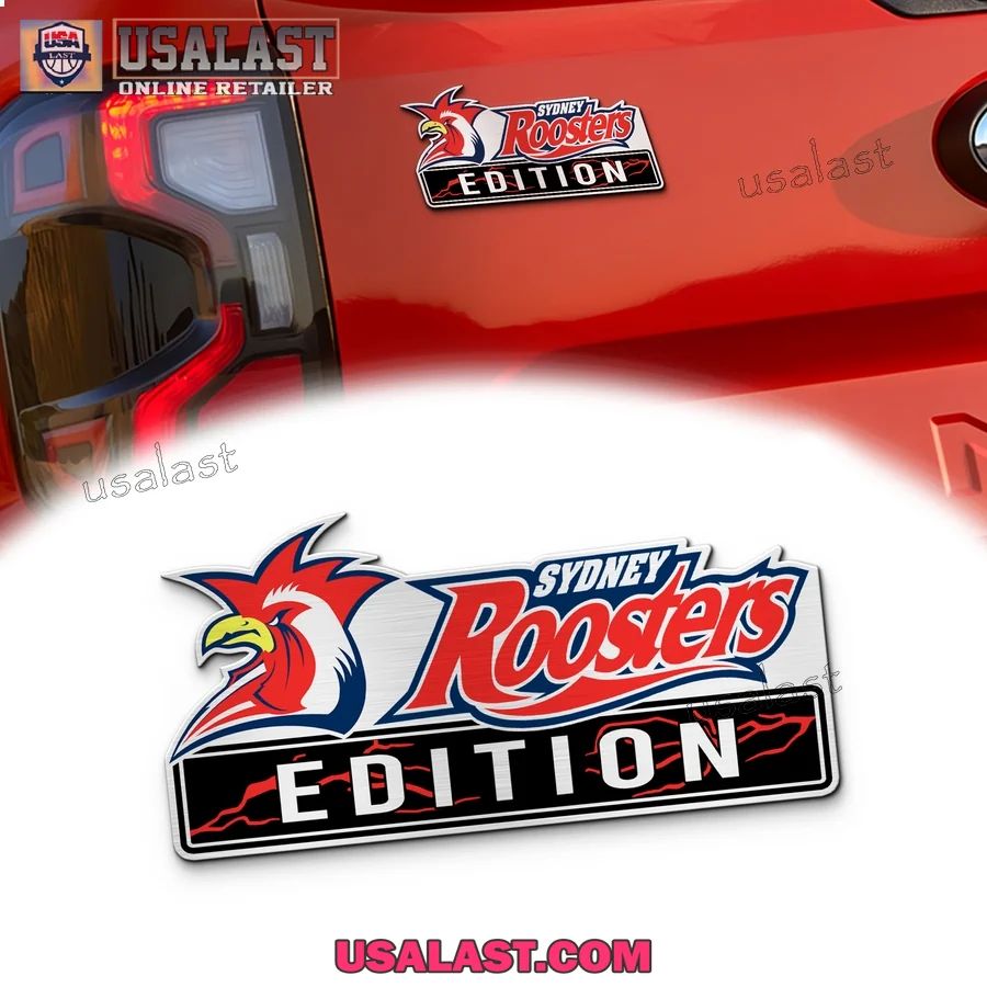Sydney Roosters Edition Custom 3D Car Badge Sticker