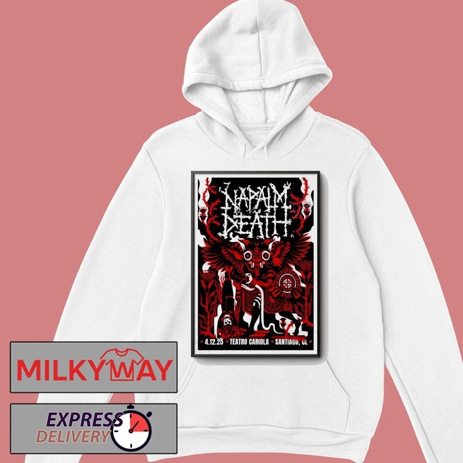 Napalm Death December 4 2025 Teatro Cariola in Santiago Chile Poster shirt