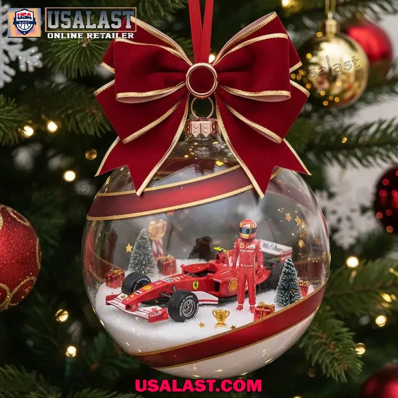 Ferrari Formula 1 Team Globe Christmas Ornament