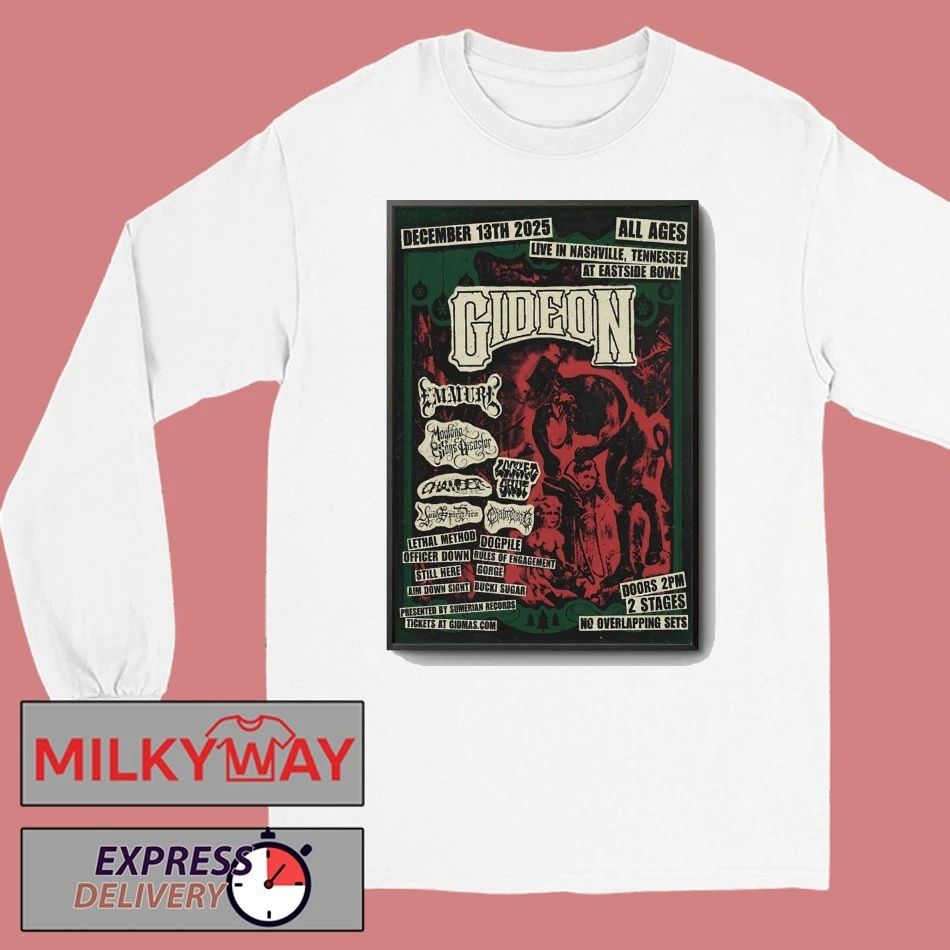 Gideon At Eastside Bowl On Dec 13 2025 Poster shirt