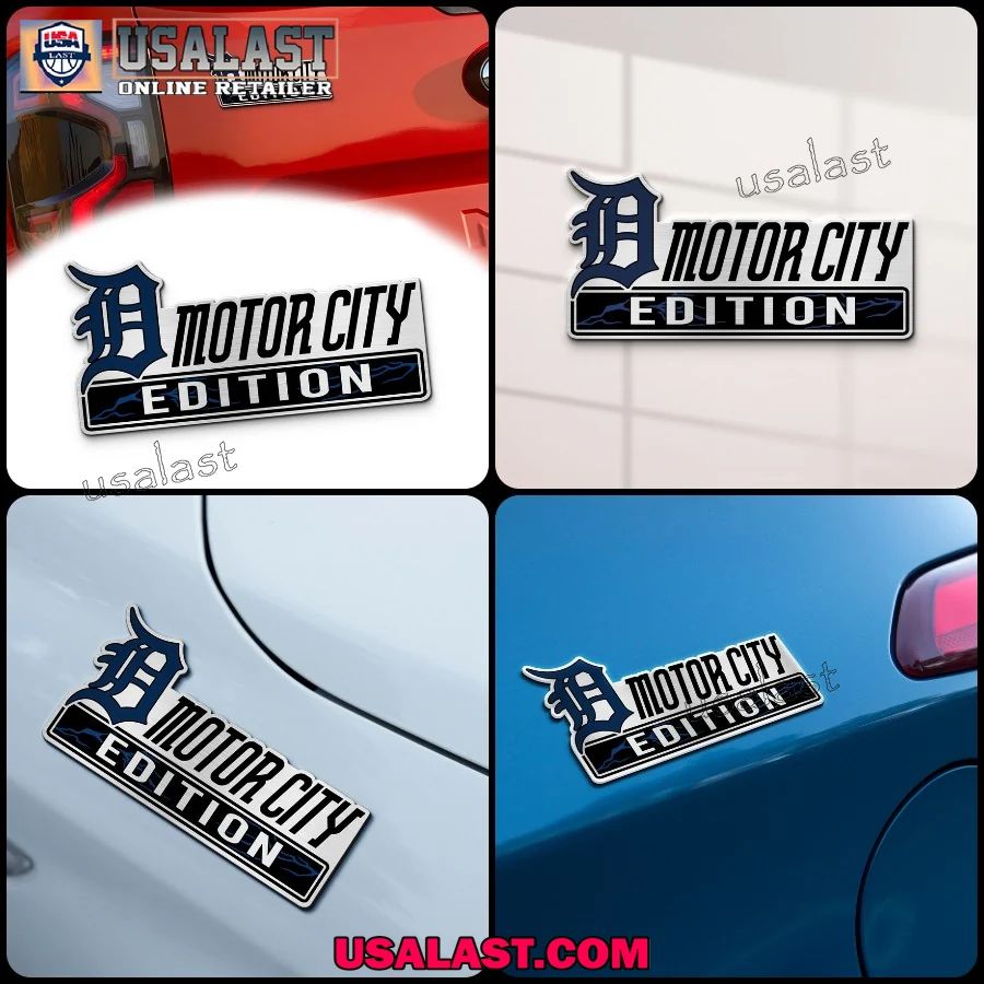 Detroit Tigers Edition Engraved Car Name Badge