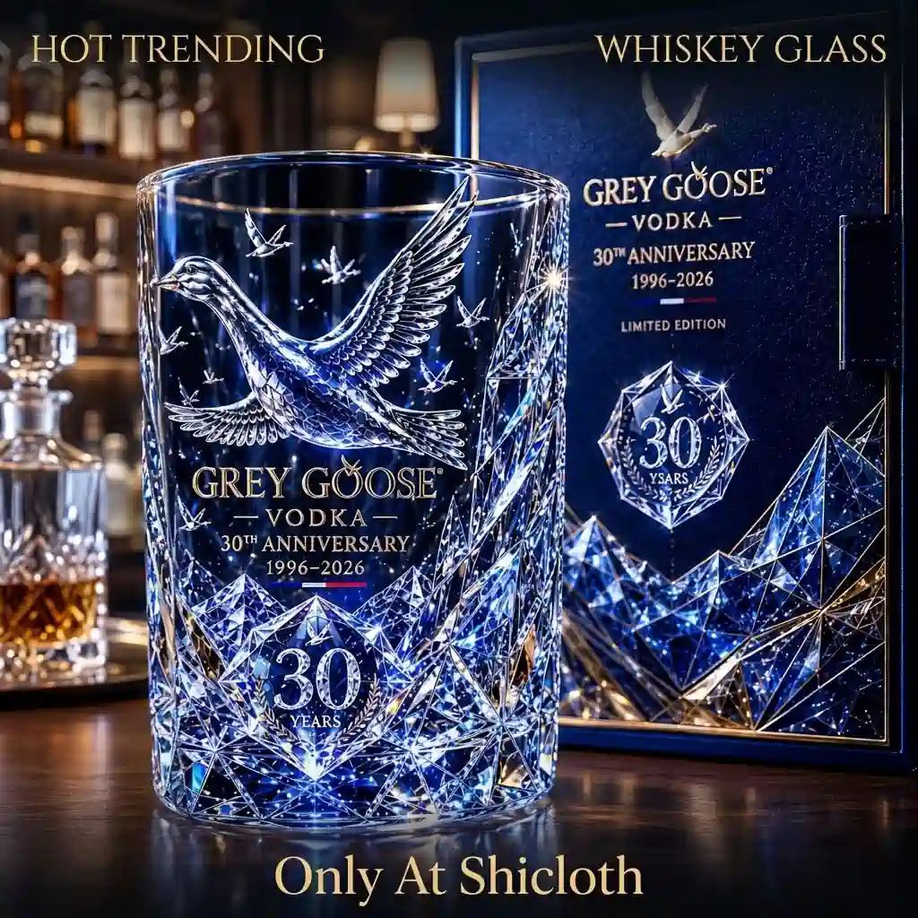 Grey Goose 30th Anniversary Bottle And Glass Combo Set