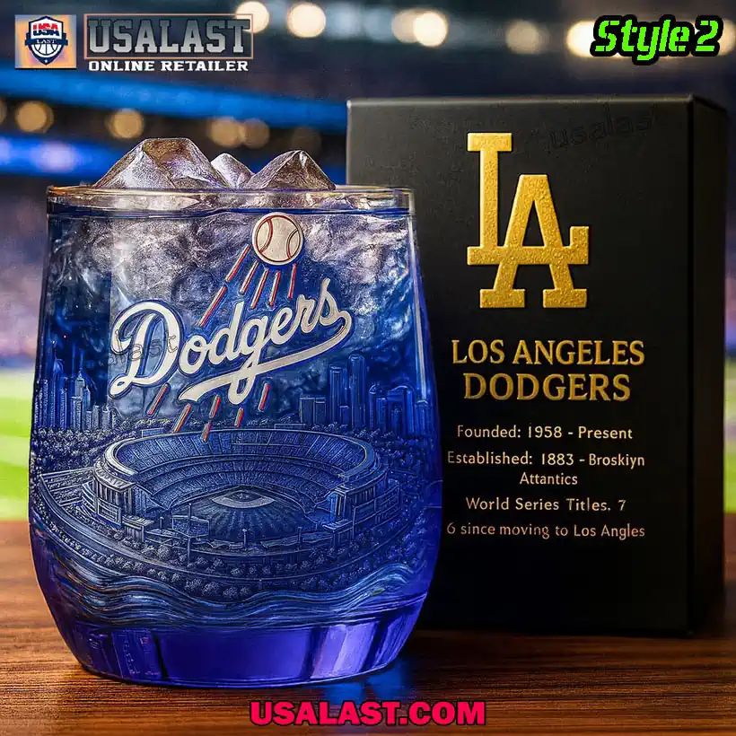 Los Angeles Dodgers 142nd Anniversary Wine Glass