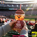 Cincinnati Reds 5 Time World Series Champions Bear Glass Bottle