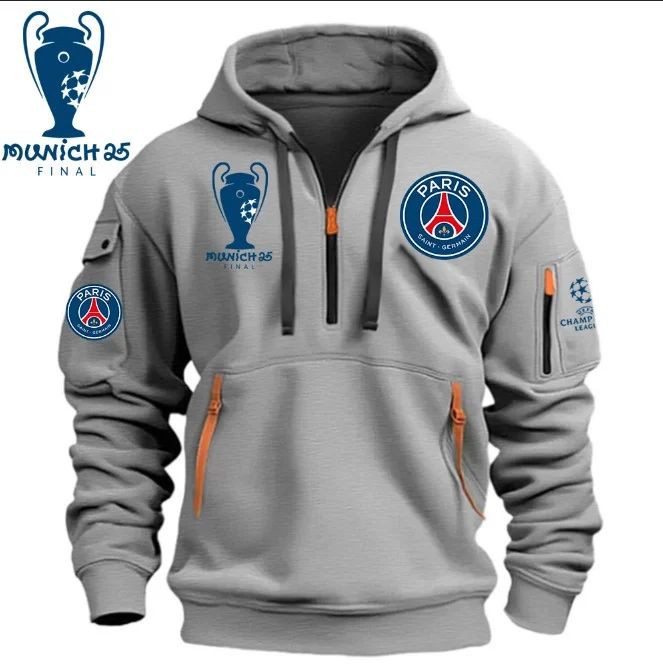 Paris Saint Germain 2025 Champions League Heavy Zip Hoodie