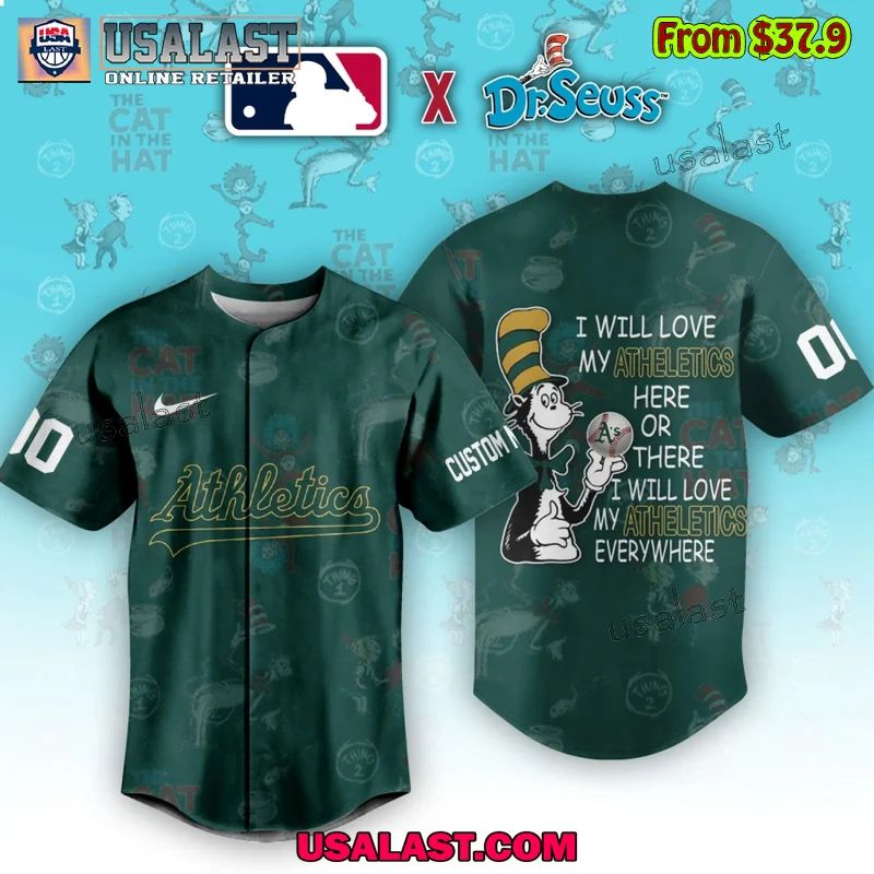 Oakland Athletics x Dr Seuss Baseball Jersey