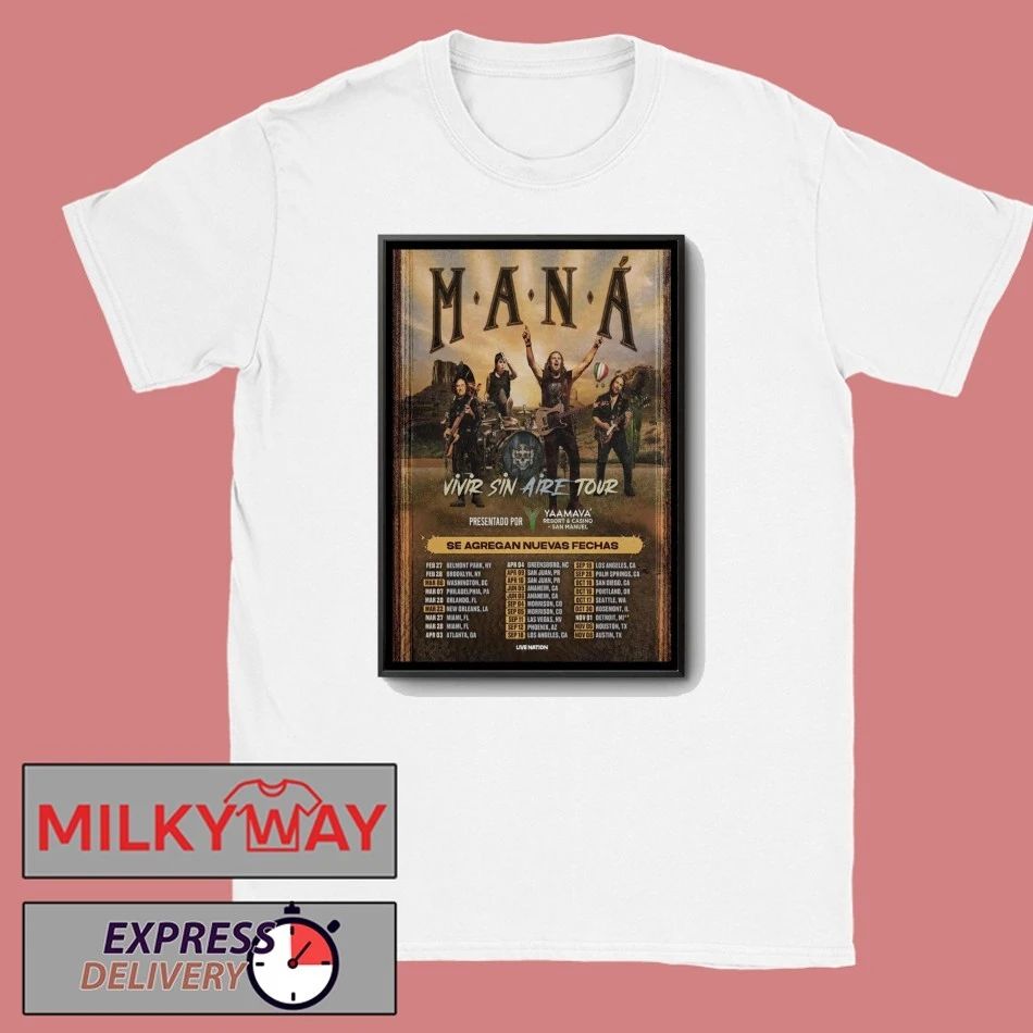 Maná Vivir Sin Aire Tour 2026 Poster shirt