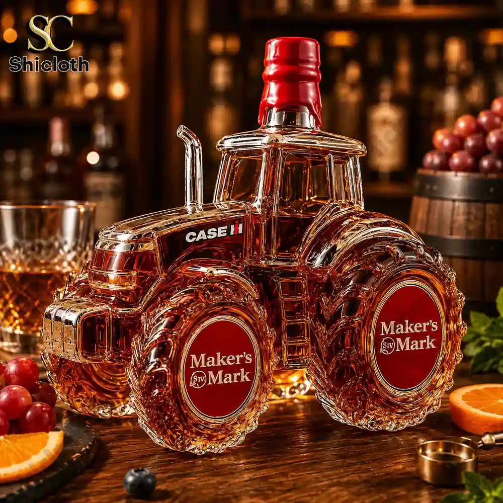 Case IH Tractor Crown Royal Whiskey Bottle