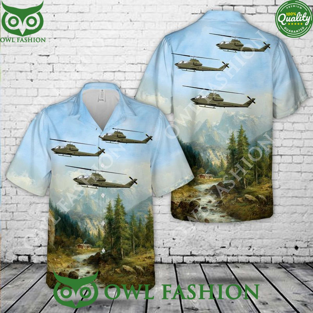 Us Army 4Th Aviation Battalion Ah-1G Cobra Gunship Trendy Hawaiian Shirt