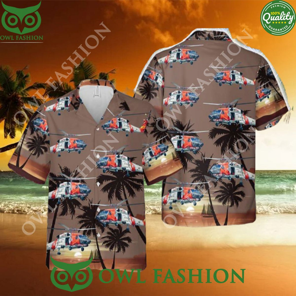 US Coast Guard Sikorsky MH 60 Jayhawk Hawaiian Shirt Gift Beach Summer