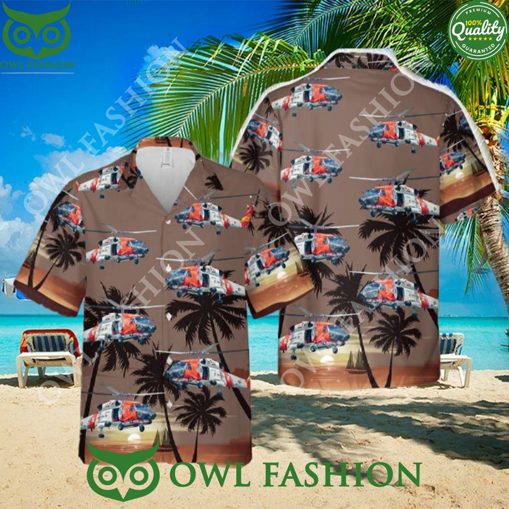 US Coast Guard Sikorsky MH 60 Jayhawk Hawaiian Shirt Gift Beach Summer