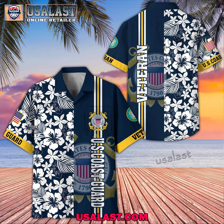 US Coast Guard Veterans Memorial Day Hawaiian Shirt